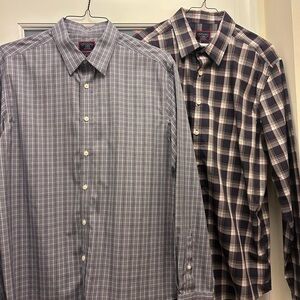 Men's Plaid UNTUCKit Button-Down Shirt x2 Large